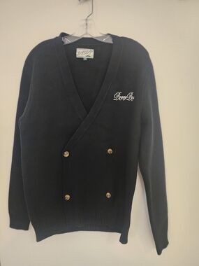 NWOT Black Double-Breasted V-Neck Sweater
